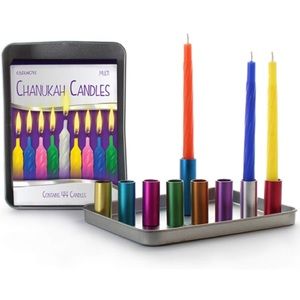 NEW Magnetic Hanukkah Travel Menorah with Colored Candles for Chanukah